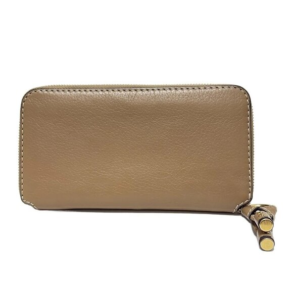 Auth Chloe Mercy Long Zip Wallet Beige Leather Long Wallet - Picture 2 of 5